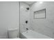 The bathroom features a tiled shower and updated hardware at 11012 E Elton Ave, Mesa, AZ 85208