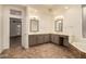 Spacious bathroom with double vanity, soaking tub, and separate water closet at 14056 E Desert Cove Ave, Scottsdale, AZ 85259