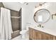Stylish bathroom featuring modern vanity, shower, and updated fixtures at 18428 N 42Nd St, Phoenix, AZ 85032