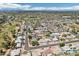 Wide aerial shot showcases the community with lush green spaces, homes, and clear blue skies at 207 E Strahan Dr, Tempe, AZ 85283