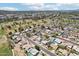 This aerial view highlights the neighborhood, golf course, and clear blue skies at 207 E Strahan Dr, Tempe, AZ 85283