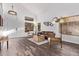 Bright living room with wood floors, high ceilings, and modern decor at 3466 E Bruce Ave, Gilbert, AZ 85234