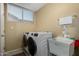 Functional laundry room includes a washing machine, a sink, and a window at 3927 E Vista Grande --, San Tan Valley, AZ 85140