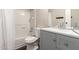Bathroom features a shower-tub combo, toilet, and vanity with a sink at 520 N Stapley Dr # 257, Mesa, AZ 85203