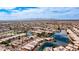 Sprawling community with picturesque waterways, lush landscaping, and stunning mountain views at 10377 W Yukon Dr, Peoria, AZ 85382