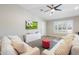 Comfortable living room with neutral tones, plush sofas, and a stylish area rug at 1055 N 86Th Pl, Scottsdale, AZ 85257