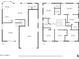 Detailed floor plan featuring the layout of the first and second floors of the house at 1250 E Canyon Creek Dr, Gilbert, AZ 85295