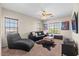 Cozy living room featuring comfortable seating and natural light at 1250 E Canyon Creek Dr, Gilbert, AZ 85295