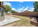 Fenced backyard with patio, offering privacy and space for outdoor activities at 1669 E Santa Fiore St, San Tan Valley, AZ 85140