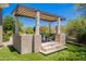 Built-in outdoor kitchen with grill, bar seating and grassy area for entertaining at 19947 N 94Th Way, Scottsdale, AZ 85255