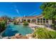 A backyard with a sparkling pool and patio area perfect for outdoor entertaining and relaxation at 19947 N 94Th Way, Scottsdale, AZ 85255