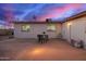 Cozy backyard patio, perfect for entertaining under string lights with sunset views at 316 N Ironwood --, Mesa, AZ 85201