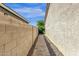 Narrow side yard with paver walkway and privacy wall offers functional outdoor space on the property at 4595 W Foldwing Dr, San Tan Valley, AZ 85144