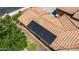 Roof view showing solar panels with terracotta tile at 4721 N Aldea W Rd, Litchfield Park, AZ 85340