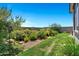 Backyard featuring lush green grass, stone area, meticulous garden area and privacy fence at 6145 S Adelle --, Mesa, AZ 85212