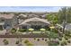 Stunning aerial shot of home with a well-maintained backyard, patio, and landscaping at 2466 E Aris Dr, Gilbert, AZ 85298