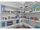 Well-stocked pantry featuring organized shelving and a variety of food and household items at 2466 E Aris Dr, Gilbert, AZ 85298