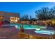 Desert retreat featuring a refreshing pool, spa, and lounge chairs, with desert plants providing a serene and private outdoor experience at 30600 N Pima N Rd # 81, Scottsdale, AZ 85266