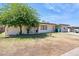 Welcoming single-story home with a spacious front yard and mature shade tree, offering curb appeal at 5615 W Camelback Rd, Phoenix, AZ 85031