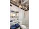 This bathroom features subway tiles, unique ceiling, and glass shower at 6901 E Oak St, Scottsdale, AZ 85257