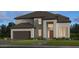 Modern two-story home with clean lines, neutral color palette, and integrated two-car garage at 12233 W Caraveo Pl, Peoria, AZ 85383