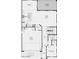 Floor plan featuring the first floor layout with the kitchen, great room, garage, and bedroom 4 at 12233 W Caraveo Pl, Peoria, AZ 85383