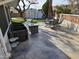 A backyard featuring a covered patio with outdoor seating, perfect for relaxation and entertainment at 5728 E Dodge St, Mesa, AZ 85205
