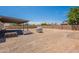 Large backyard with covered patio with plenty of potential for personalization at 6944 E Gary Cir, Mesa, AZ 85207