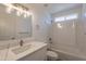 Stylish bathroom with modern vanity, sink, and shower-tub combination at 6944 E Gary Cir, Mesa, AZ 85207