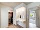 View of bedroom showing vanity, closet, and bathroom at 10137 W Forrester Dr, Sun City, AZ 85351