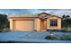 Attractive single Gathering home featuring stone accents and neutral-colored stucco facade with a two-car garage at 12239 W Caraveo Pl, Peoria, AZ 85383