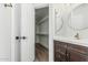 A full bathroom featuring modern finishes and a walk-in closet at 14672 W Whitton Ave, Goodyear, AZ 85395