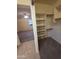 Closet with tan carpet and built-in shelving, accessible from the hallway at 22508 W Antelope Trl, Buckeye, AZ 85326