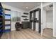Customized closet with built-in shelves, drawers, and a stylish vanity area at 2321 W Brookhart Way, Phoenix, AZ 85085