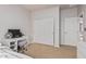Bedroom featuring neutral paint, carpeted floors, and a writing desk at 3964 E Hummingbird Ln, Phoenix, AZ 85050