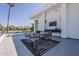Rooftop patio with an outdoor dining area and entertainment space, ideal for enjoying the views and outdoor living at 4120 N 44Th Pl, Phoenix, AZ 85018