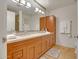Elegant bathroom with dual sinks, white countertops, and modern fixtures, creating a luxurious and functional space at 7157 E Rancho Vista Dr # 2012, Scottsdale, AZ 85251