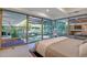 Modern main bedroom features floor-to-ceiling windows and plenty of natural light at 7157 E Rancho Vista Dr # 2012, Scottsdale, AZ 85251