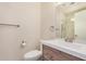 Bathroom with updated vanity, sink, and toilet at 871 Leisure World --, Mesa, AZ 85206