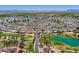 Expansive aerial view of Sun Lakes community featuring golf courses and circular residential layout at 9339 E Sun Lakes N Blvd, Sun Lakes, AZ 85248