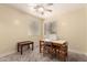 Bedroom featuring a table, 4 chairs and ceiling fan at 3274 E Denim Trl, San Tan Valley, AZ 85143