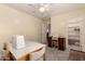 Bedroom featuring a table, 4 chairs, ceiling fan and bonus storage at 3274 E Denim Trl, San Tan Valley, AZ 85143