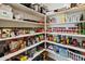Pantry with an array of storage shelves and various food items at 549 E Balao Dr, Phoenix, AZ 85085