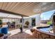 Outdoor patio featuring comfortable seating and a beautiful pool at 7210 W Caron Dr, Peoria, AZ 85345