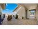 Cozy patio with comfortable seating, offering a serene outdoor space for relaxation and entertaining at 13820 W Weaver Ct, Litchfield Park, AZ 85340