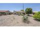 Backyard landscaping includes desert plants and small trees near to the neutral painted house at 15960 W Indigo Ln, Surprise, AZ 85374
