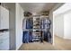 Well organized closet with clothing and shoes on display, maximizing space and convenience for storage solutions at 1707 E Carob Dr, Chandler, AZ 85286