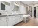 Elegant bathroom with dual sinks, granite countertops, a soaking tub, and a separate shower at 2308 E Dry Wood Rd, Phoenix, AZ 85024