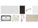 Home interior design materials include white countertop, dark wood cabinet, and neutral flooring at 24104 W Bowker St, Buckeye, AZ 85326