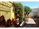 Tranquil courtyard garden with lush vegetation, flower vines, and decorative foliage at 4317 N 70Th St, Scottsdale, AZ 85251